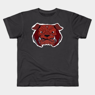 Angry bulldog face Kids T-Shirt